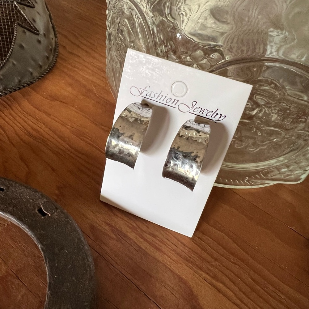 Sterling Silver Hammered Earrings